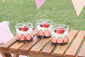 イチゴのレアチーズ