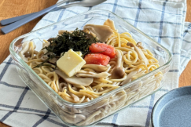 きのこと明太子の和風パスタ