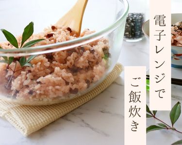 電子レンジで季節のご飯をお楽しみください。